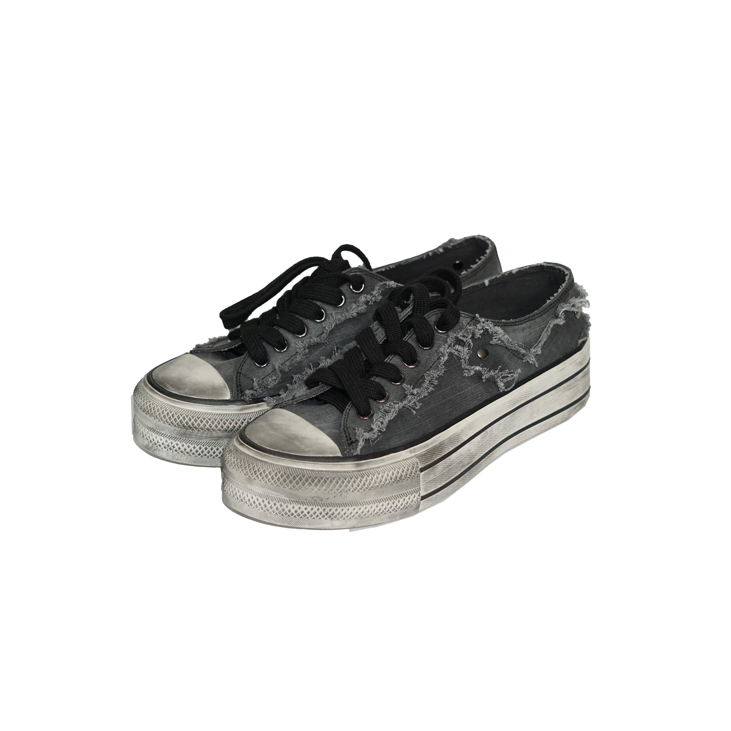 Update Cest Nous Sea Witch Poetry Cross Embroidered Vintage Canvas Shoes