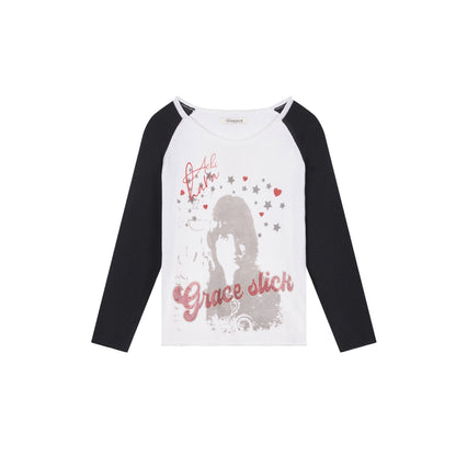 Achihara Jefferson Airplane Grace Slick Graphic Tee Long Sleeve