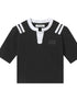 Achihara Baroque Football Tee For Women V-Neck T-Shirt Long-Sleeve