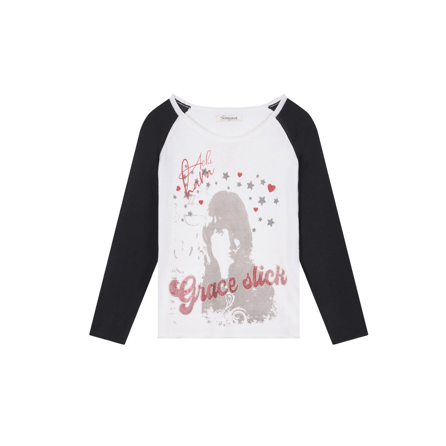 Achihara Jefferson Airplane Grace Slick Graphic Tee Long Sleeve