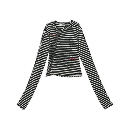 Achihara Striped Punk Bandage Coat