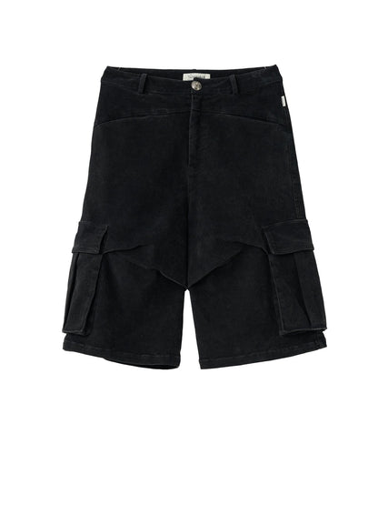 Achihara Stretch Washed Cotton Cargo Capri Pants