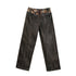 Update c Low Waist Wide Leg Belted Patchwork Denim Pants