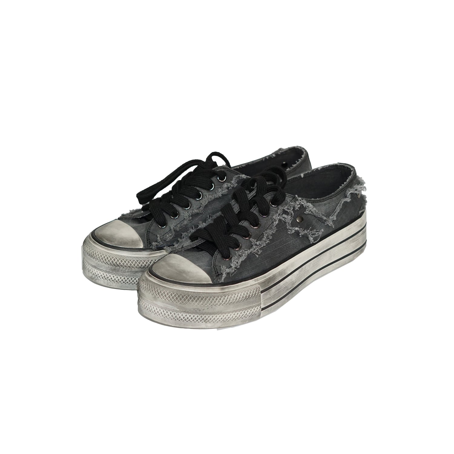 Update Cest Nous Sea Witch Poetry Cross Embroidered Vintage Canvas Shoes