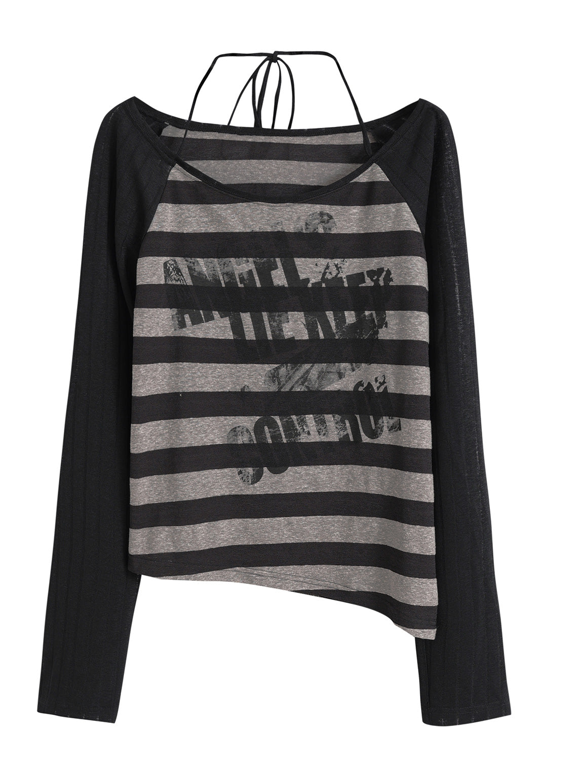 Cest Nous Punk Graffiti Sheer Mesh Sun Protection Top