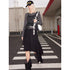 2th Desire Lycelle Lace Contrast Knit Wool Long Sleeve Top