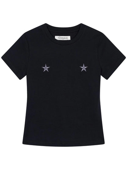 Sleepless Stars Embroidered Tee