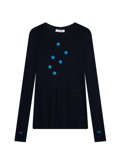 Starry Sunscreen Print Knit Tee