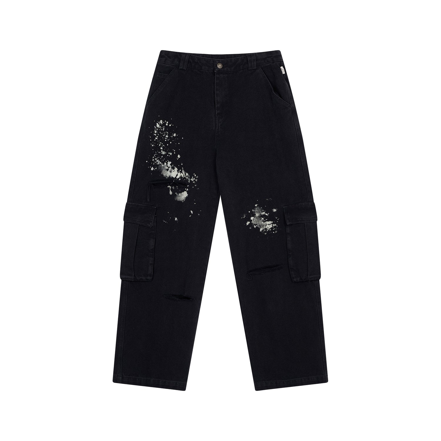 Achihara Faded Ink Canvas Cargo Pants