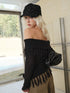 Vintage Lace Twist Fold Newsboy Cap For Women