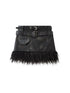 c Vintage Punk Leather Patchwork Dyed Skirt