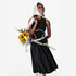 2th Desire Backless Mesh Cut Out Wrap Corset Black Dress