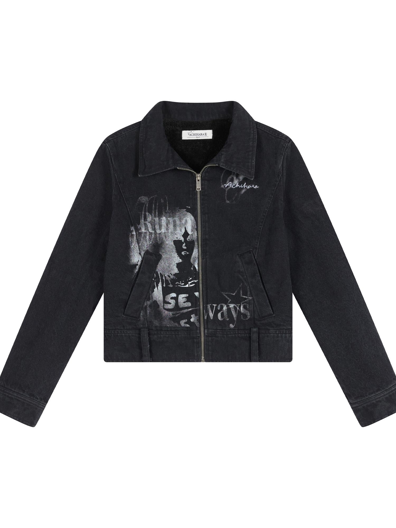 Achihara Punk Rock Joan Jett Denim Jacket