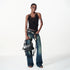 2th Desire Deconstructed V Neck Lace Trim Backless Sleeveless Top