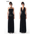 ALINNV STUDIO Multi Way Hand Woven Strappy Maxi Dress V Neck T Shirt Long Sleeve