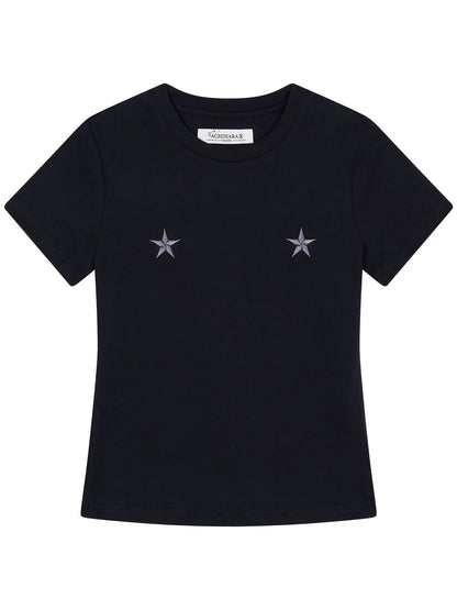Achihara Sleepless Stars Embroidered Tee