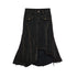 Update c Asymmetrical Patchwork Slit Mermaid Skirt