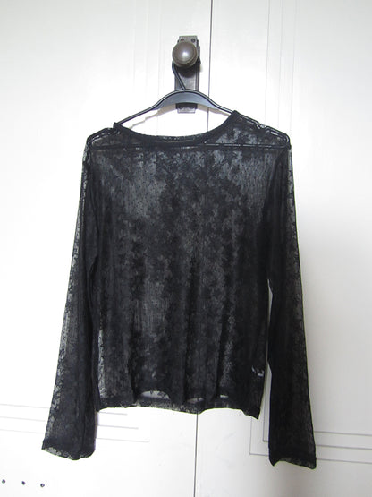 Updateang project Star Sheer Layering Tee Summer Lightweight Long Sleeve Top