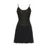 YOSHUYUKI Yoshuyuki Jacquard Slip Dress Convertible Knit Gown Black White