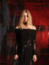 NN NORTH NODE One Shoulder Knit Set with Asymmetrical Neckline and Distressed Detailing