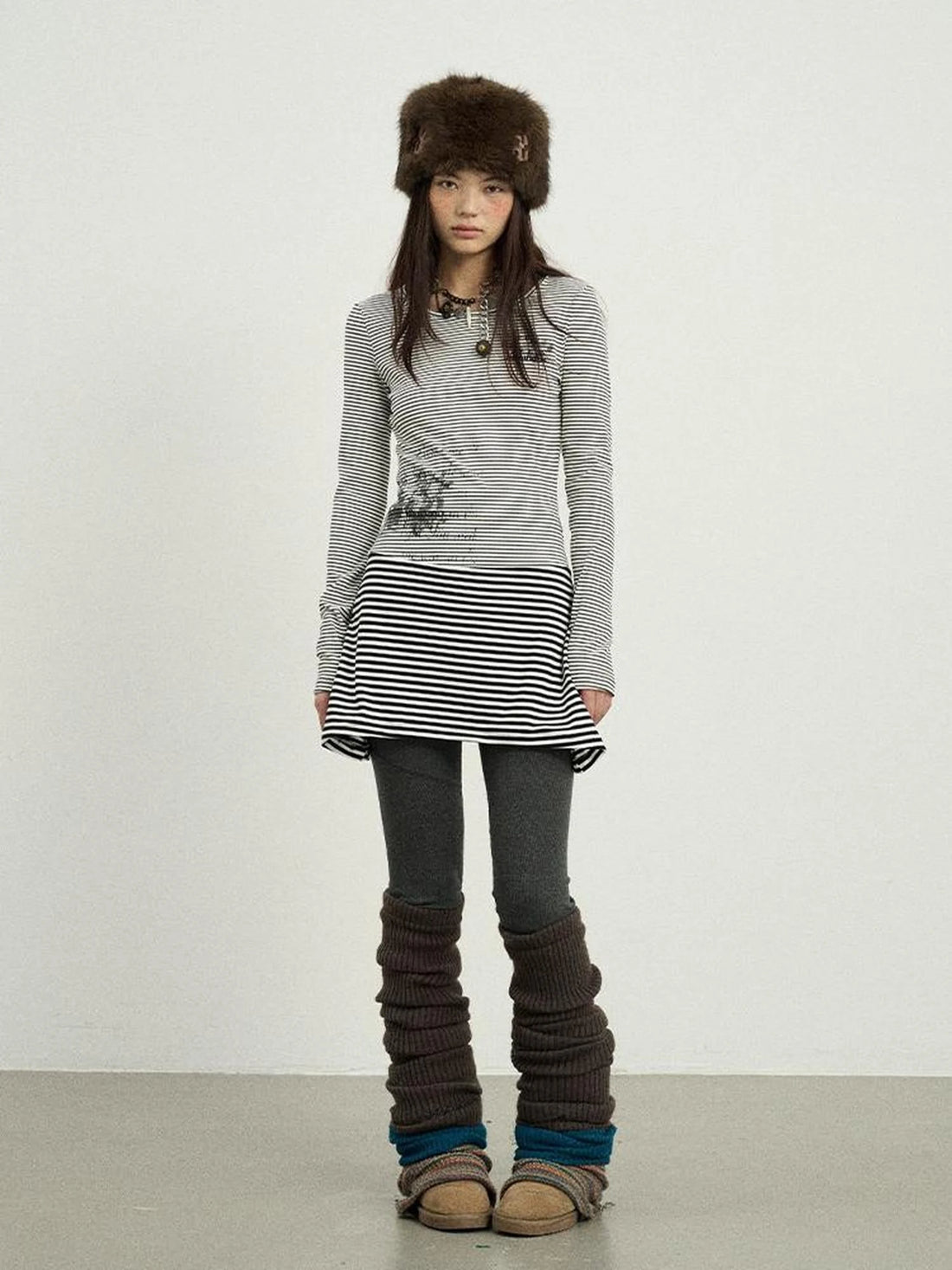 Black Love Striped Rock Dress