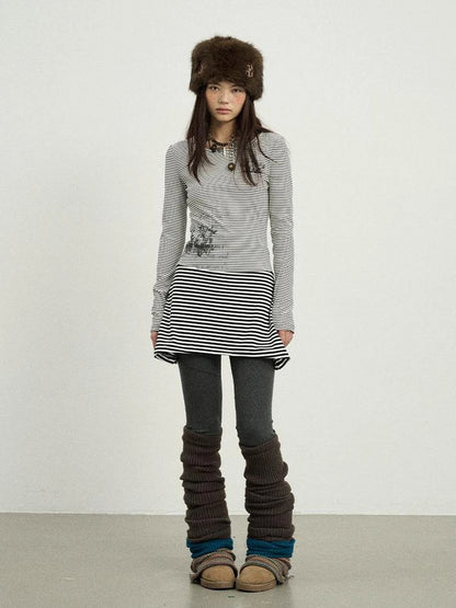 Black Love Striped Rock Dress