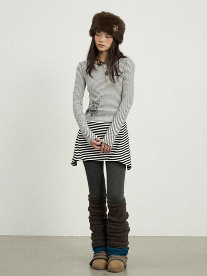 Black Love Striped Rock Dress