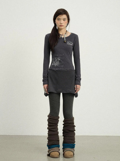 Black Love Striped Rock Dress