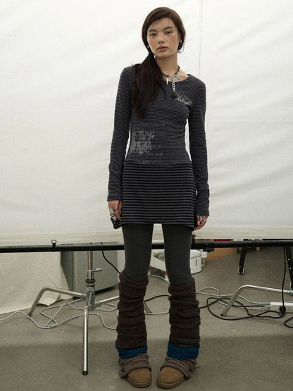 Black Love Striped Rock Dress