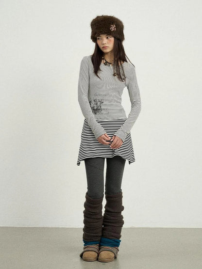 Black Love Striped Rock Dress