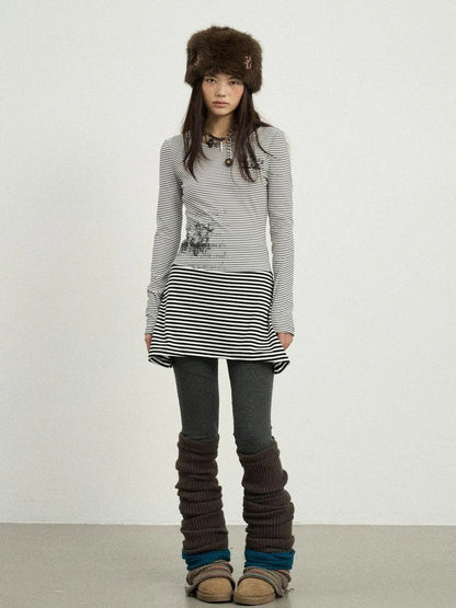 Black Love Striped Rock Dress