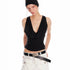 ALINNV STUDIO Acetate Knit V-Neck Tank Top and Camisole Two-Piece Set