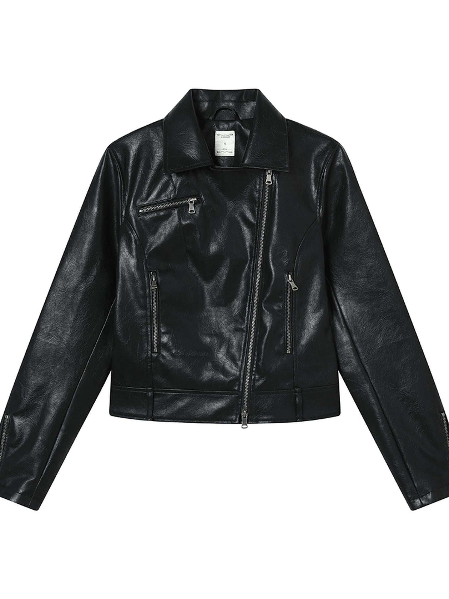 Achihara Minnie S Vintage Pu Leather Jacket