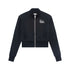 Achihara Church Kiss Embroidered Cropped Hooded Jacket