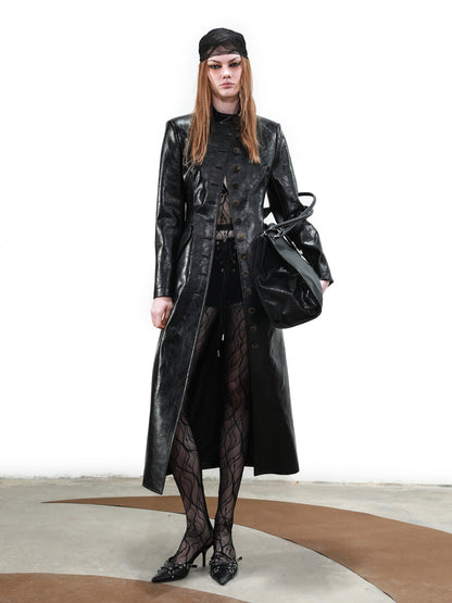 UpdateNN NORTH NODE Planetary Procession Long Trench Coat with Buttons