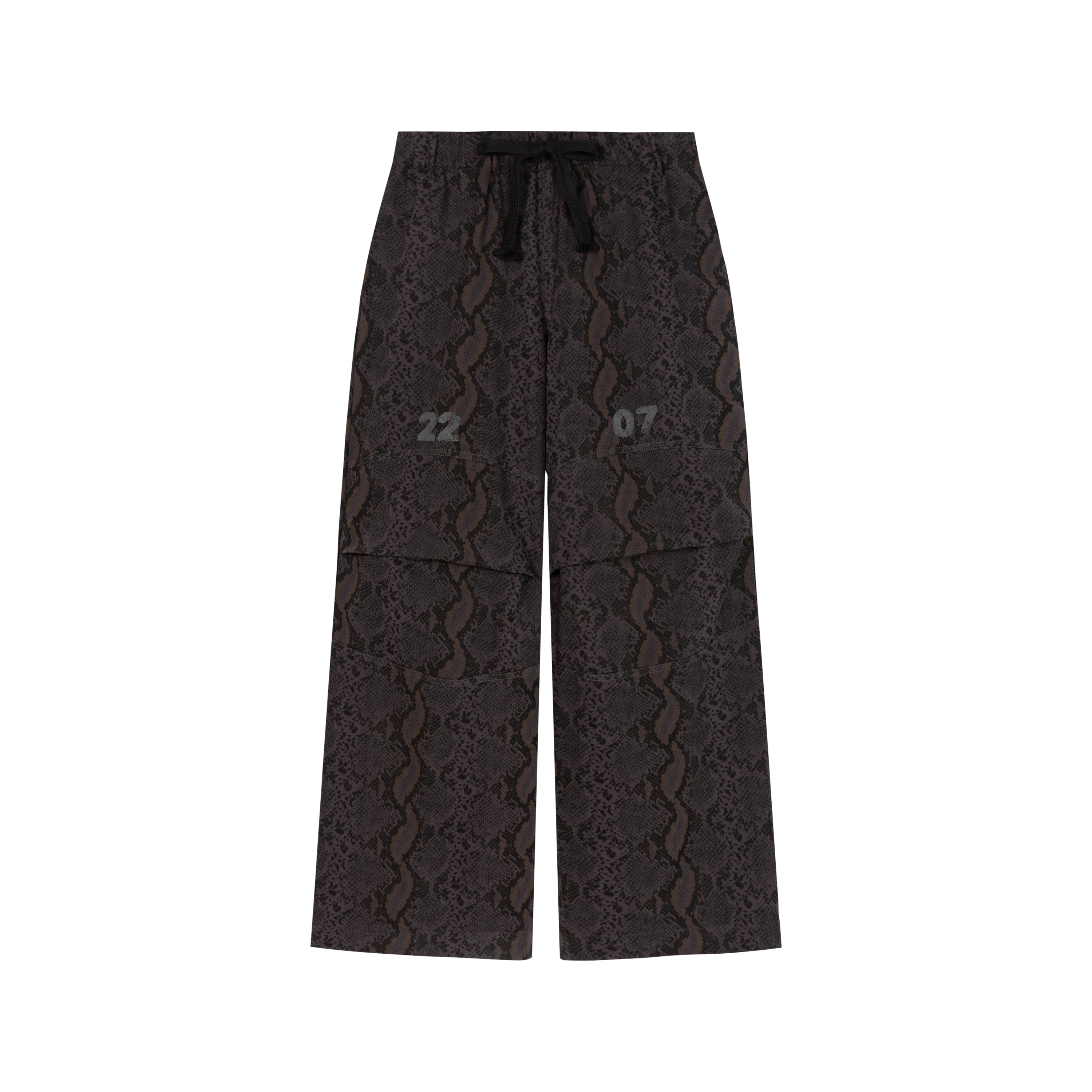 Update Achihara Snake Print Cargo Pants Wide Leg Drag Pants