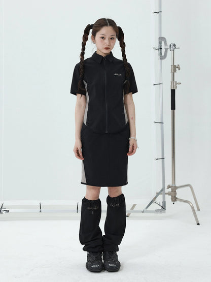Women Short Sleeve Shirt And Skirt Set 2025 Summer