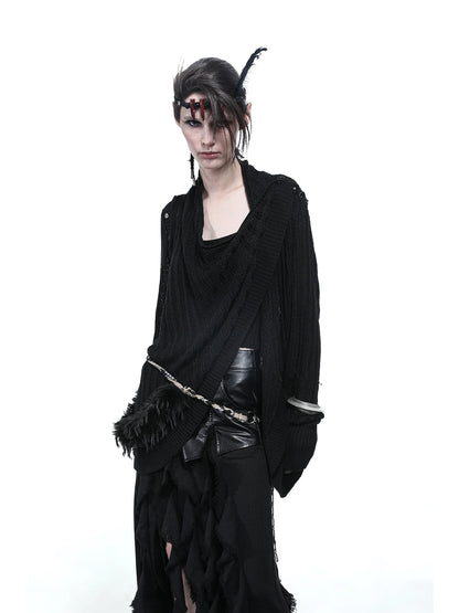 Rayon Cotton Silk Mesh Knit Cardigan