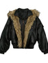 Runaway Flight Leather Jacket with Detachable Fur Collar