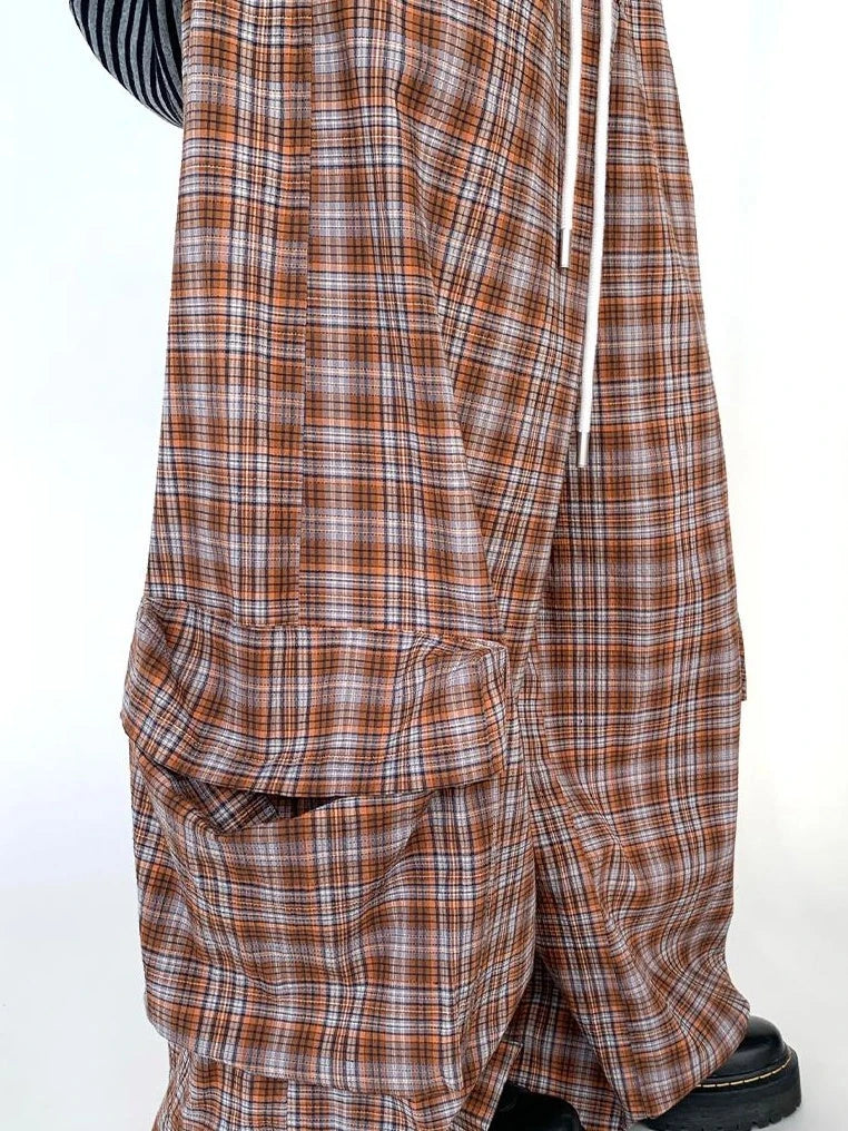 Black Straight Wide Leg Cargo Pants Women Casual Trousers