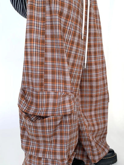 Black Straight Wide Leg Cargo Pants Women Casual Trousers