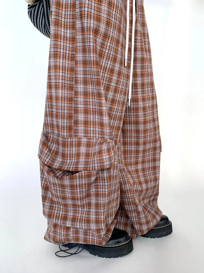 Black Straight Wide Leg Cargo Pants Women Casual Trousers