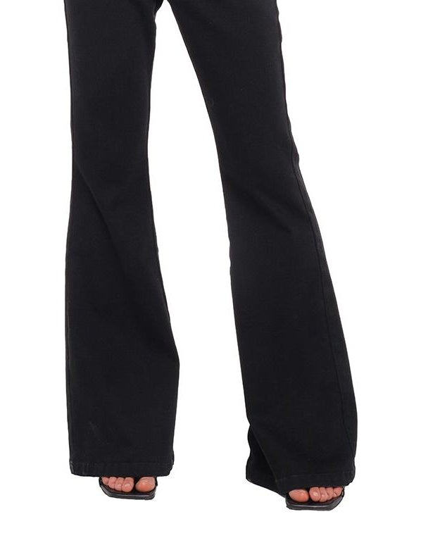 Black Stretch Flare Jeans