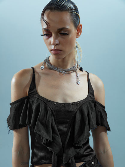 NN NORTH NODE Piscean Loom Ethereal Threads Asymmetrical Linen Set