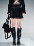 NN NORTH NODE Fringed Tweed Set Edgy Jacket Asymmetric Skirt