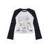 Achihara Retro Contrast Knit Tee V-Neck T-Shirt Long-Sleeve