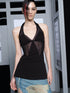 UpdateNN NORTH NODE Red Mesh Halter Top And Culottes Set