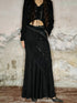 UpdateNN NORTH NODE Faux Suede Midi Skirt With Pleated Panel