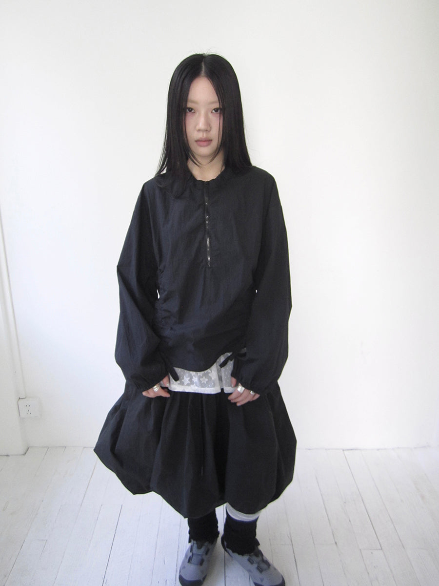 ang project Functional Minimalist Drawstring Short Crop Top