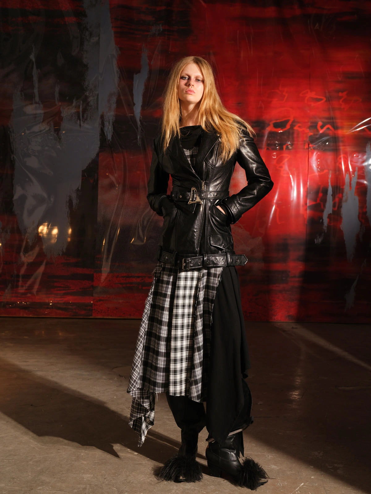 Vintage Patchwork Motorcycle Jacket